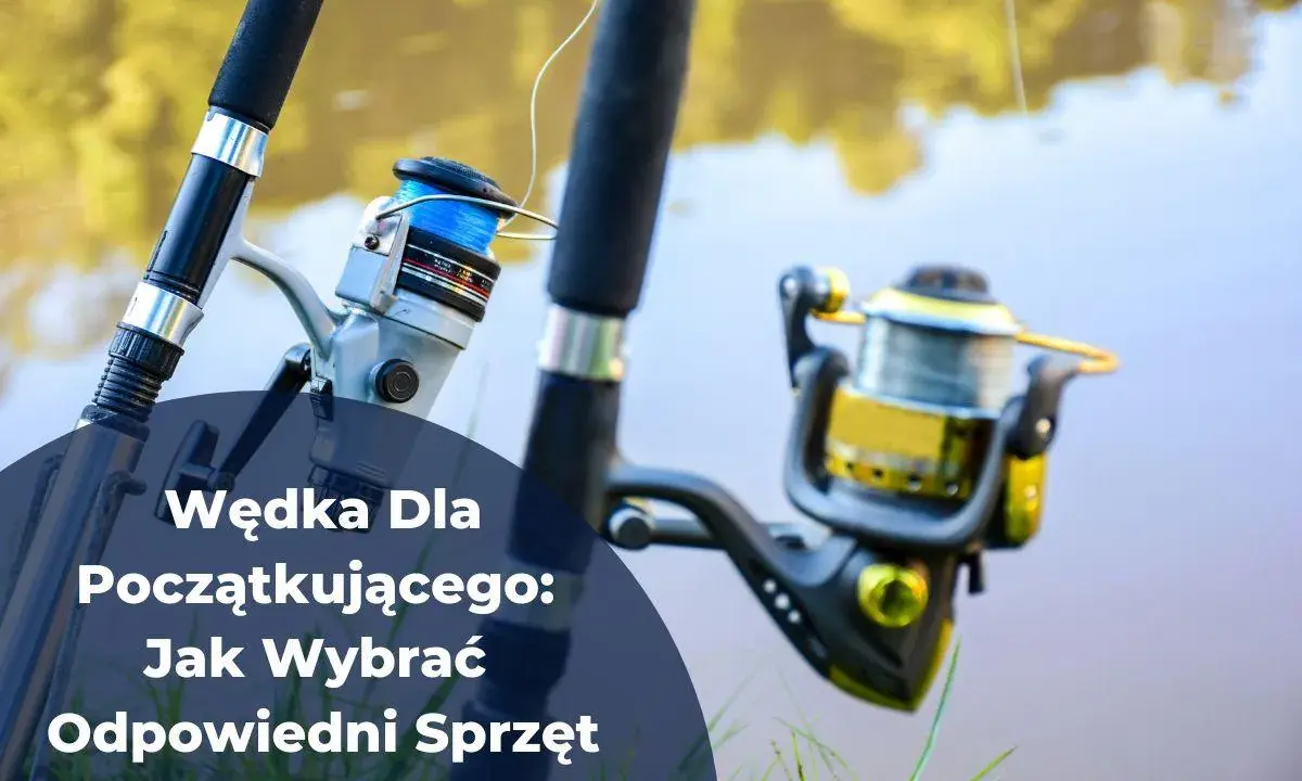 Dwa kołowrotki i wędki, idealne wyposażenie wędkarza na początek przygody z łowieniem ryb.