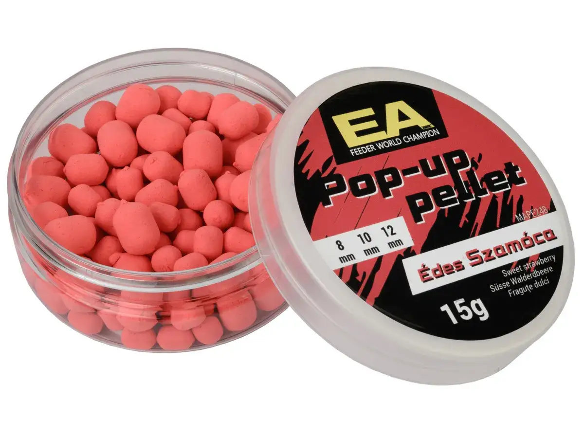 Czerwone kulki pop-up pellet, idealne killery do metody. Smak truskawkowy, 15g.